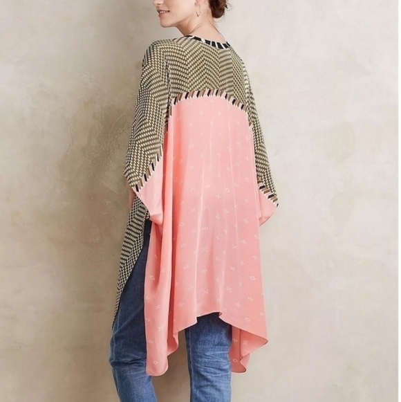 A Peace Treaty For Anthropologie Anahi Kimono Multi Print One Size - Picture 2 of 11